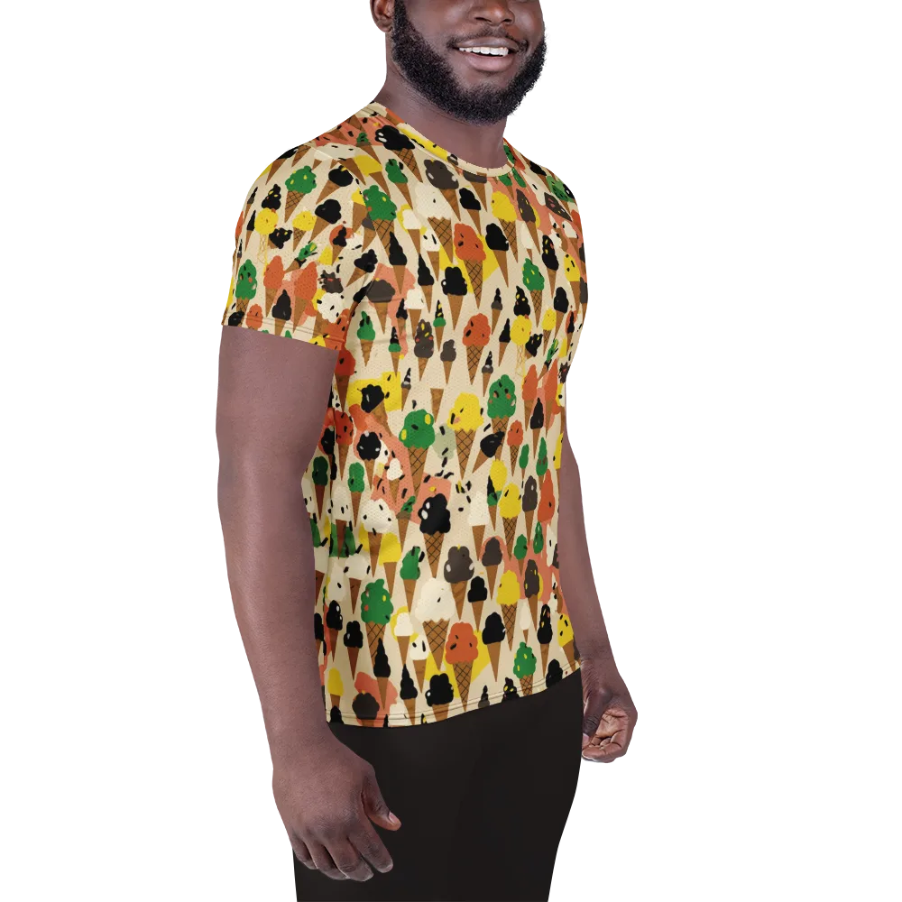 Cone Carnival on Men's Athletic T-Shirt — Right