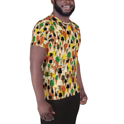 Cone Carnival on a Men's Athletic T-Shirt