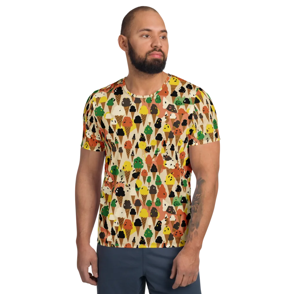 Cone Carnival on Men's Athletic T-Shirt — Front