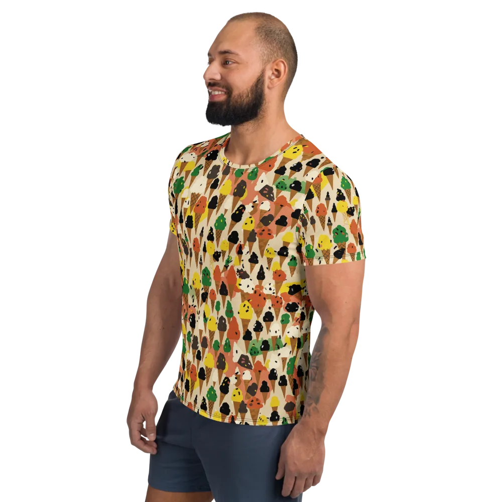 Cone Carnival on Men's Athletic T-Shirt — Left