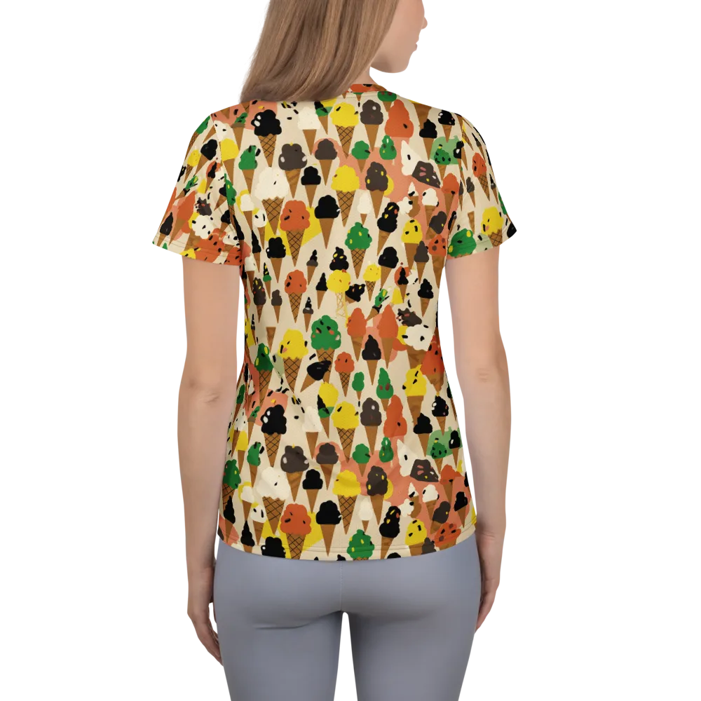 Cone Carnival on Women's Athletic T-Shirt — Back