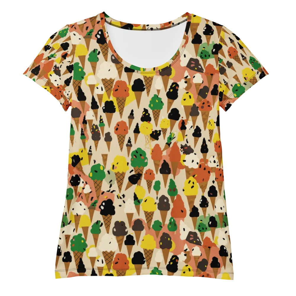 Cone Carnival on Women's Athletic T-Shirt — Front