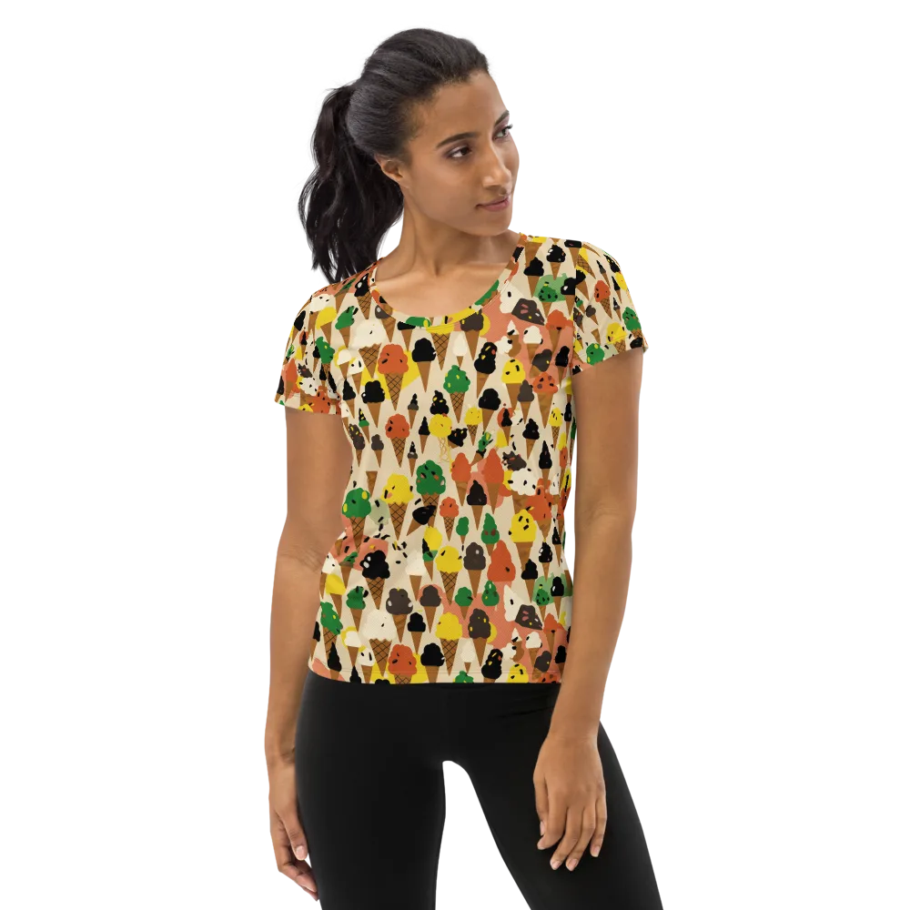 Cone Carnival on Women's Athletic T-Shirt — Front