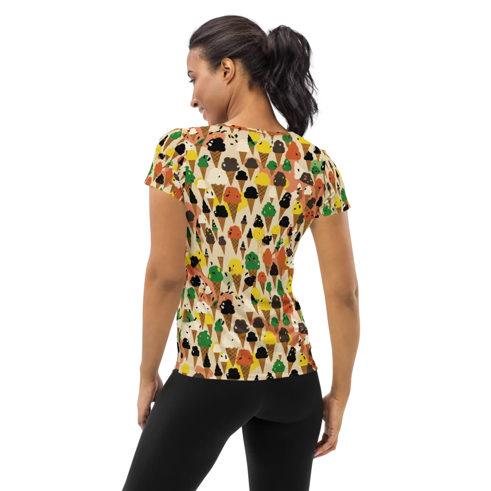 Cone Carnival on Women's Athletic T-Shirt — Back