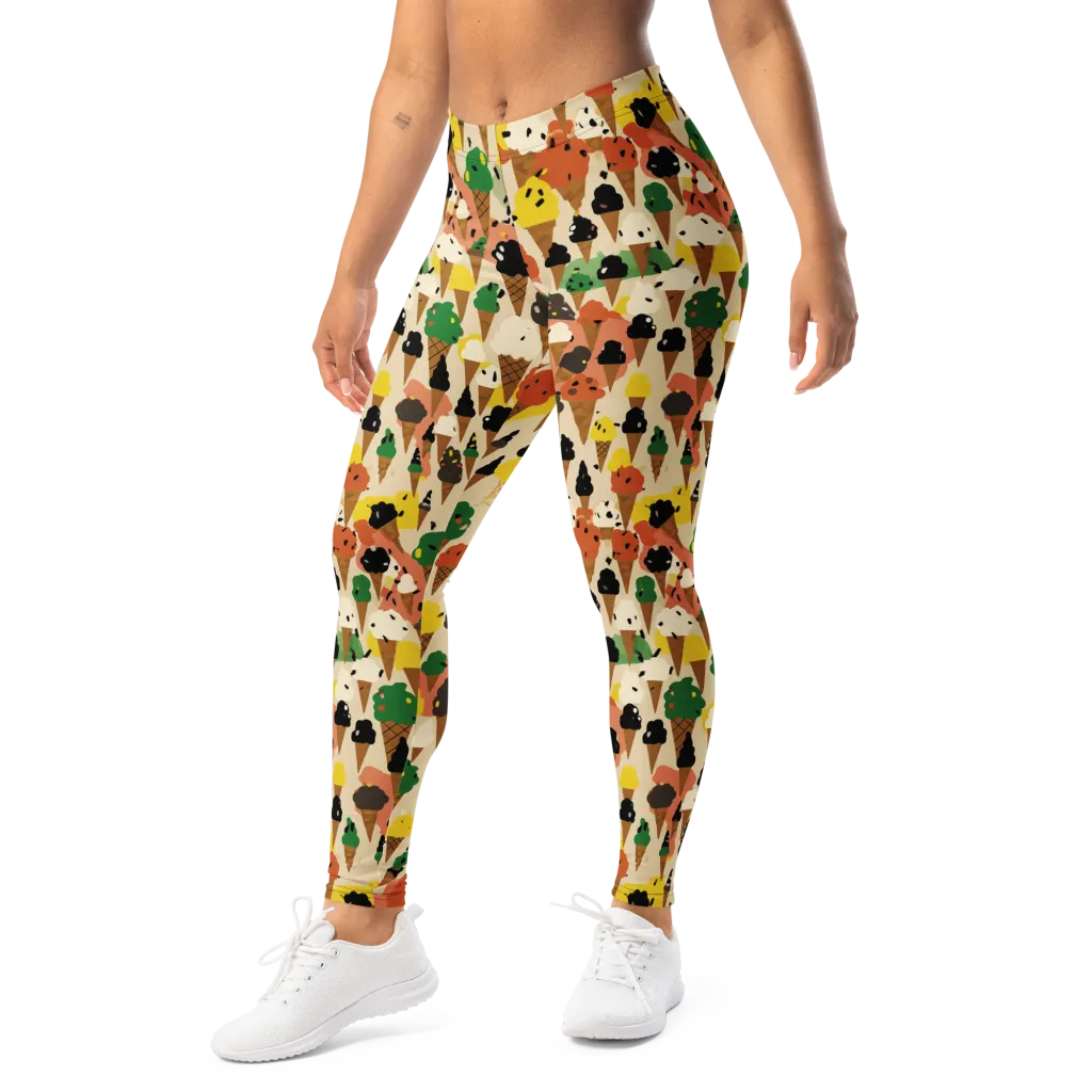 Cone Carnival on Leggings — Left Front