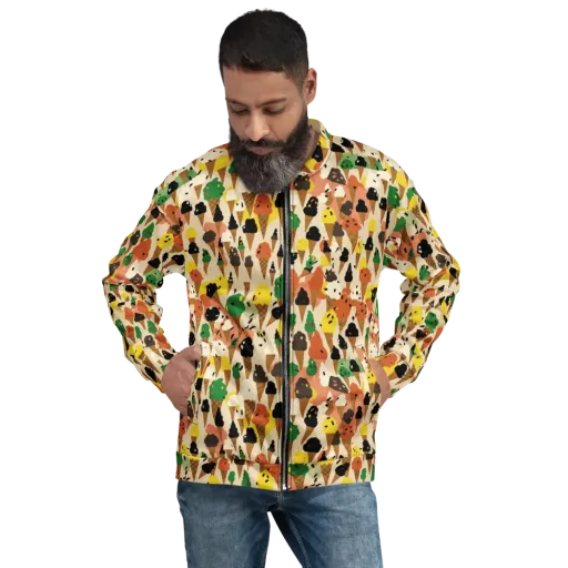 Cone Carnival on a Bomber Jacket