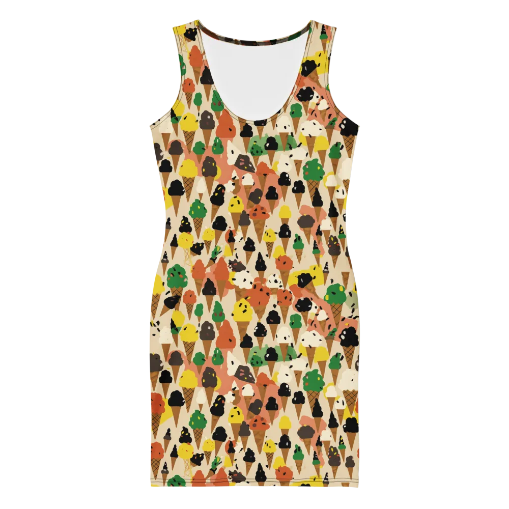 Cone Carnival on Bodycon Dress — Front