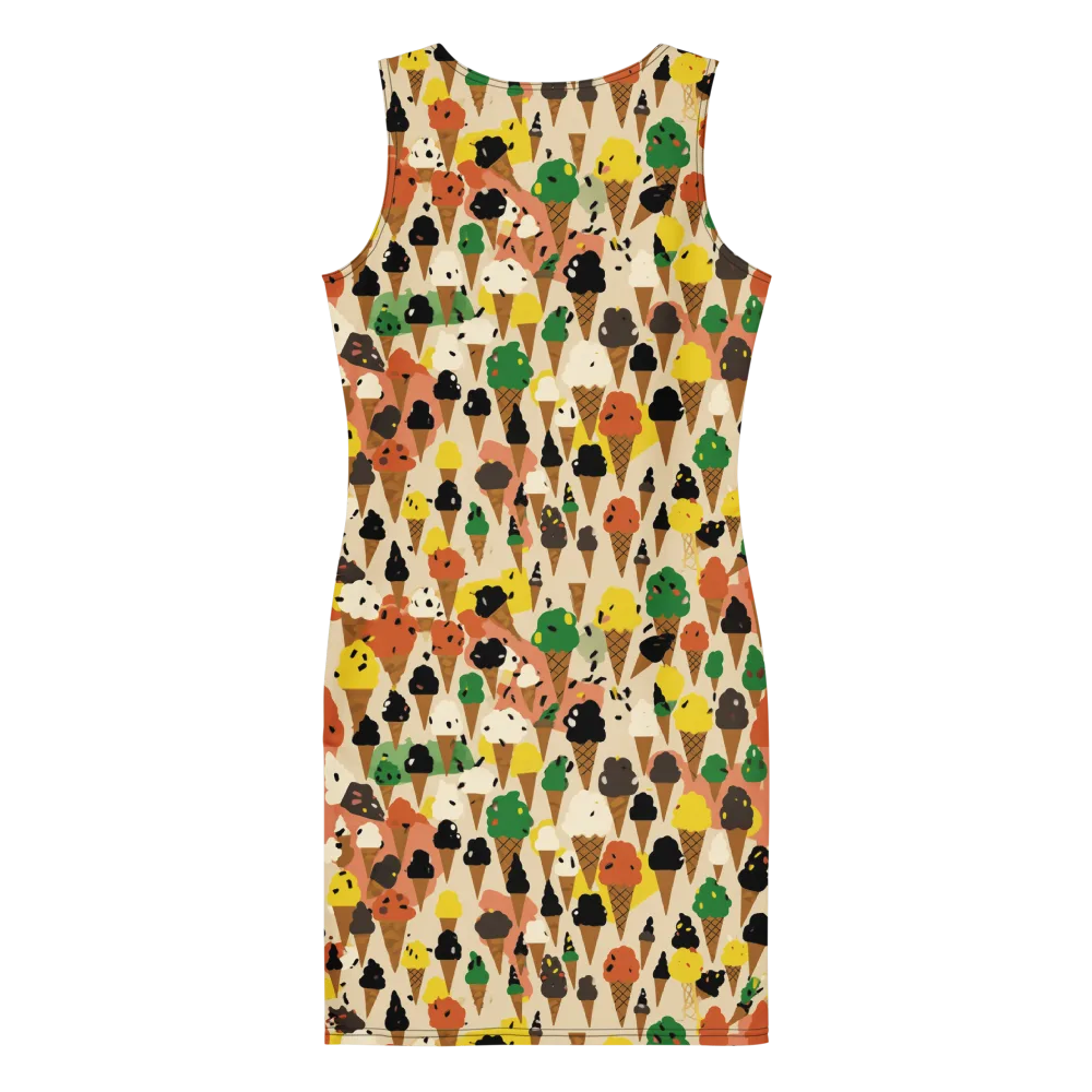 Cone Carnival on Bodycon Dress — Back