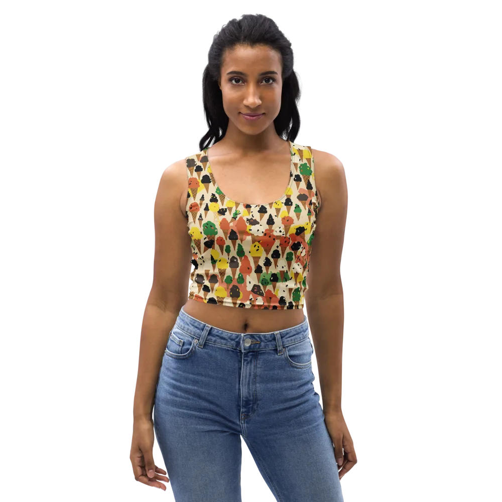 Cone Carnival on Crop Top — Front