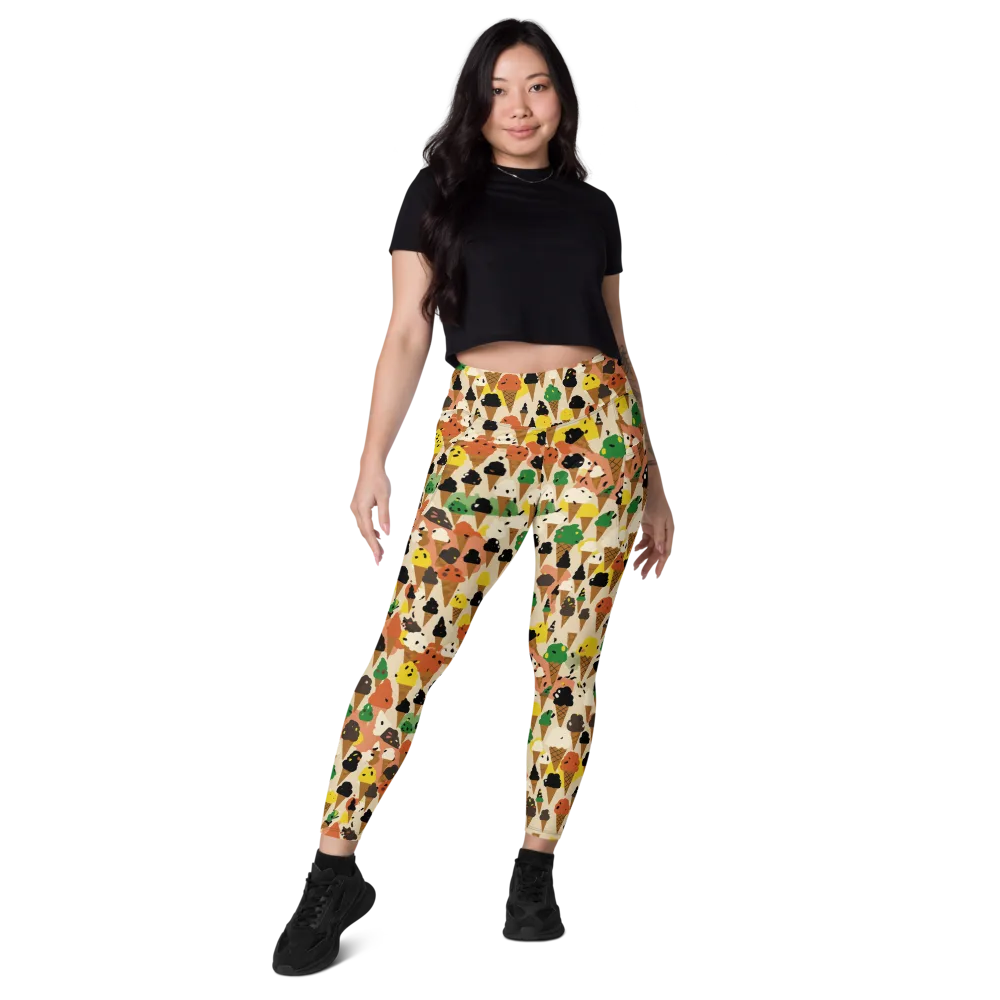 Cone Carnival on Leggings with Pockets — Front