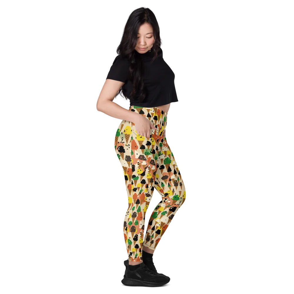 Cone Carnival on Leggings with Pockets — Right