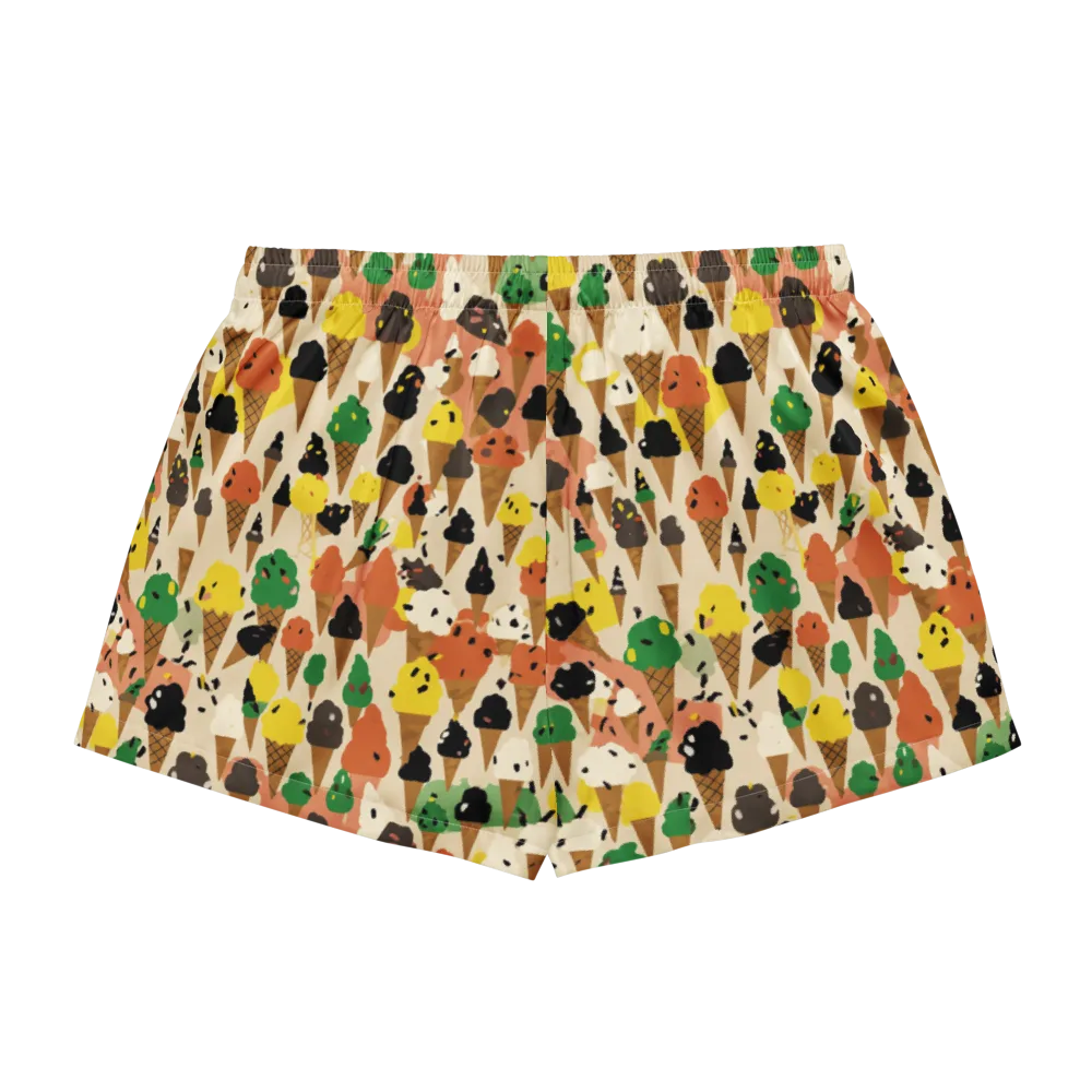 Cone Carnival on Women's Pajama Shorts — Back