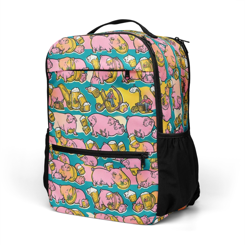 Pork And Pilsner on Utility Backpack — Left Front