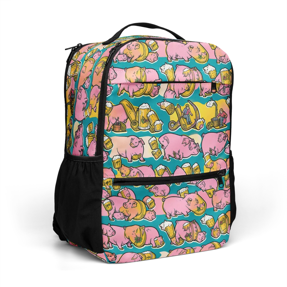Pork And Pilsner on Utility Backpack — Right Front