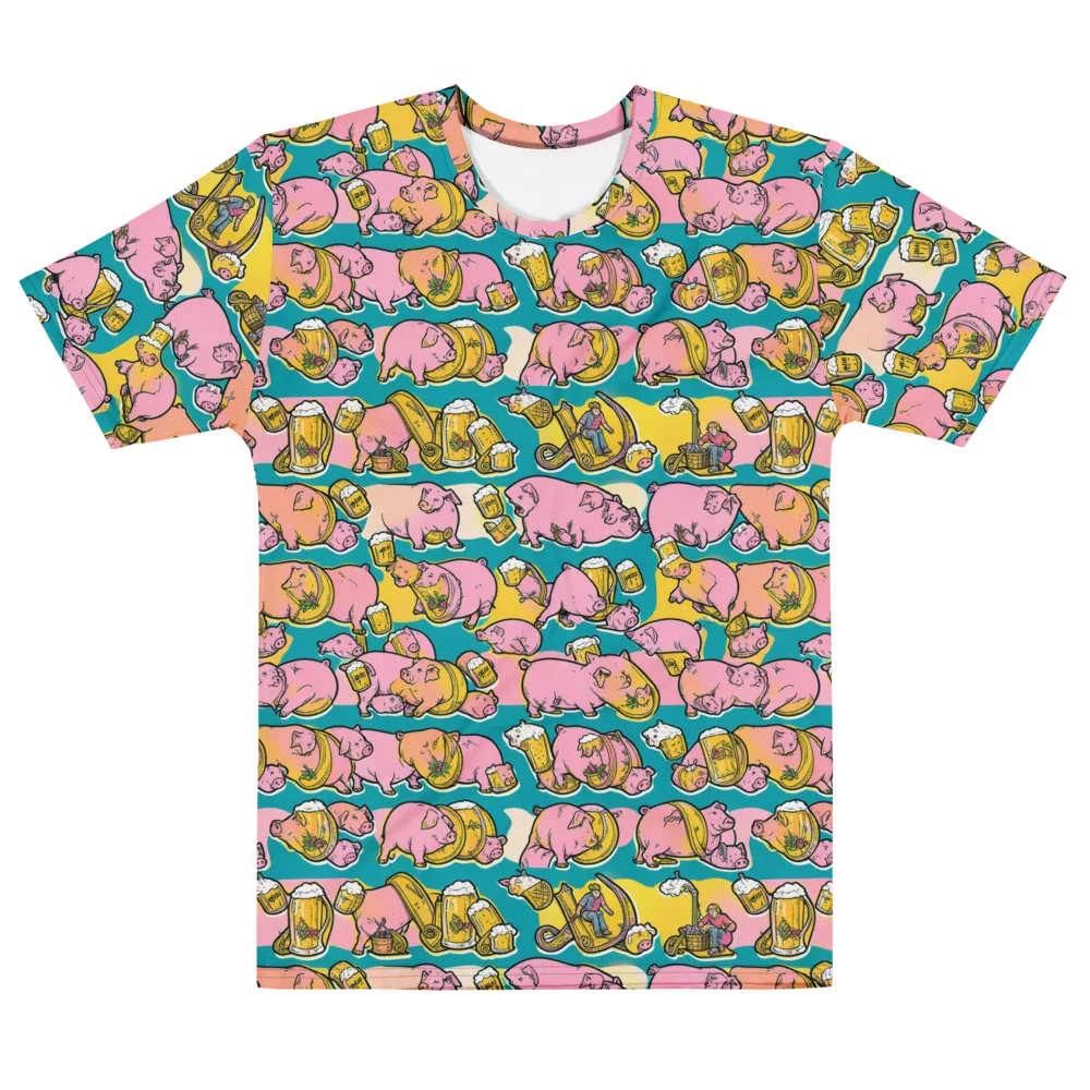 Pork And Pilsner on Men's Cotton Crew Neck T-Shirt — Front