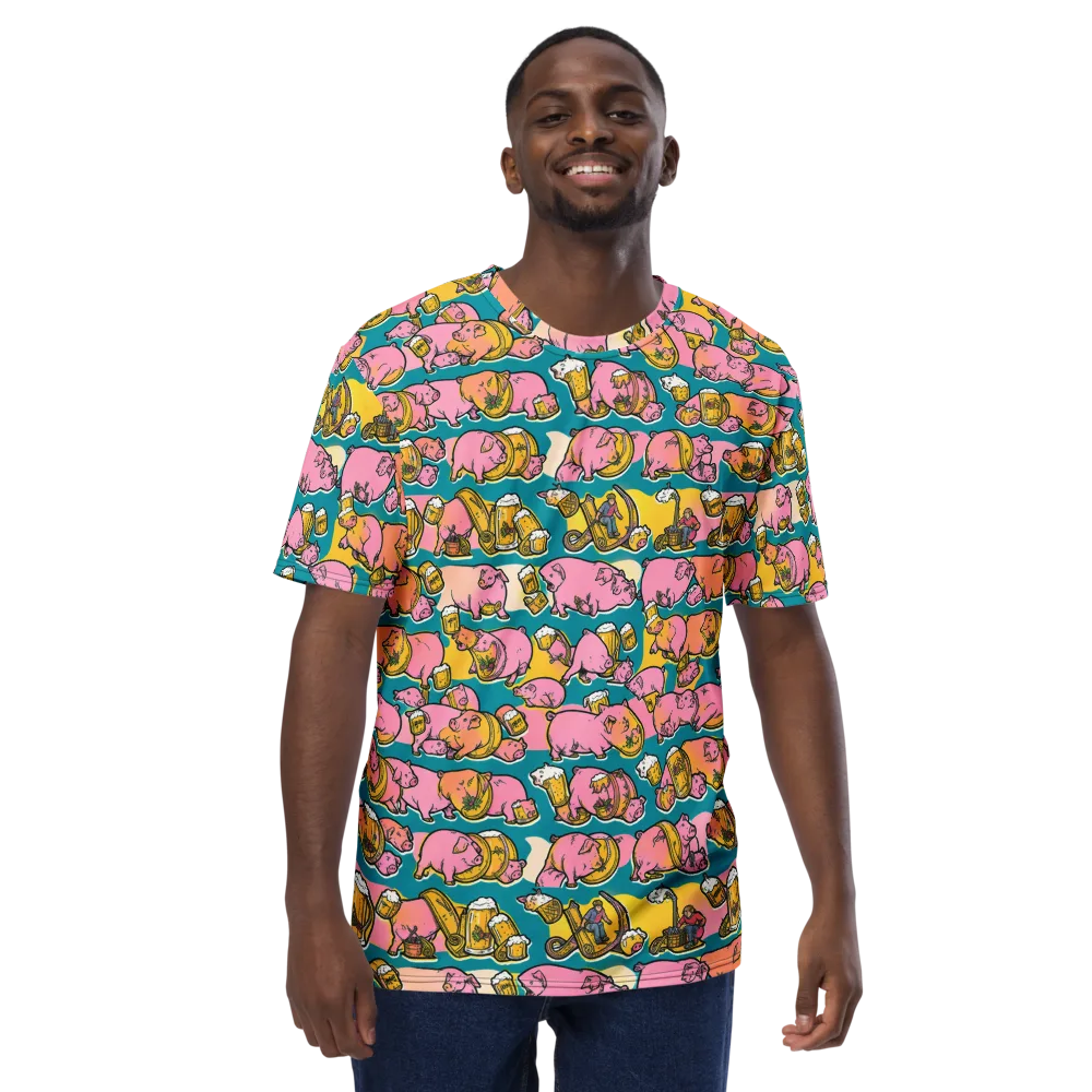Pork And Pilsner on Men's Crew Neck T-Shirt — Front