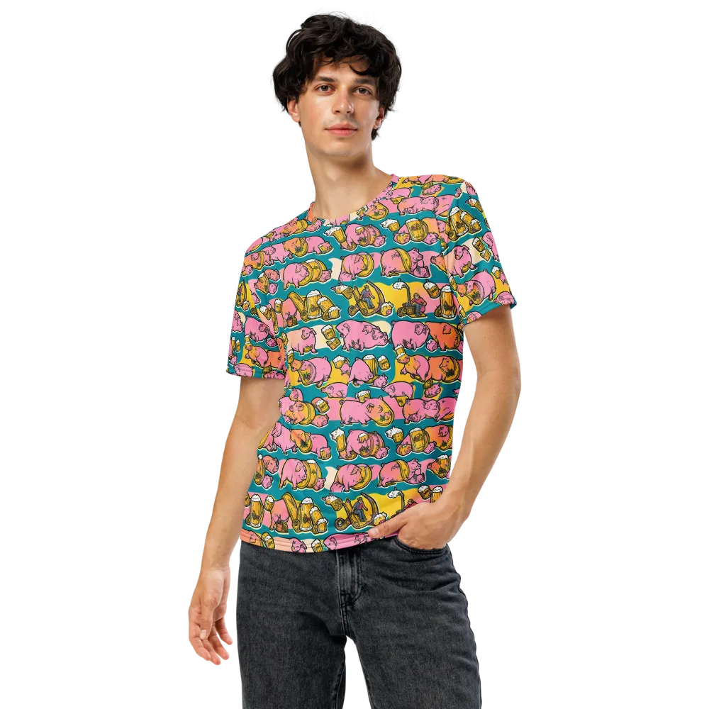Pork And Pilsner on Men's Crew Neck T-Shirt — Front