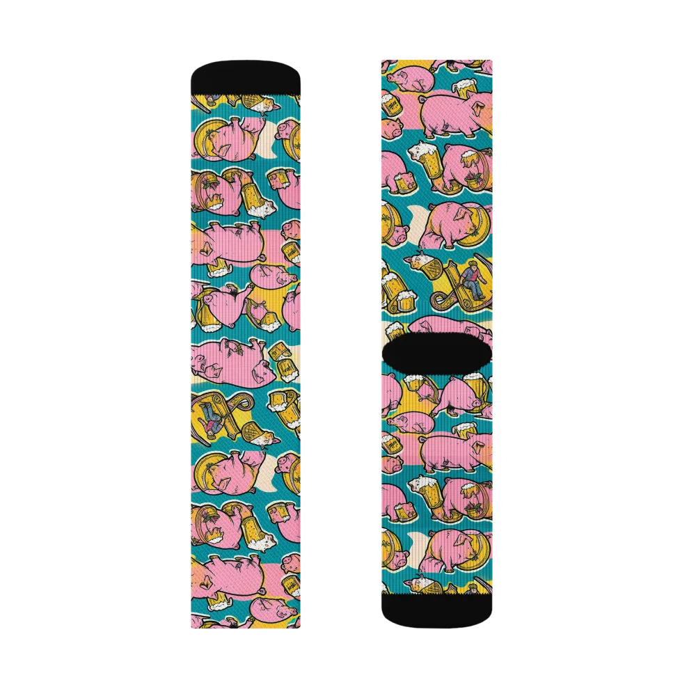 Pork And Pilsner on Socks — Left Sock