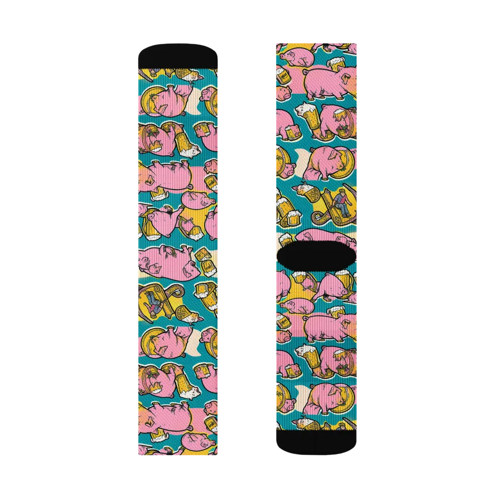 Pork And Pilsner on Socks — Right Sock