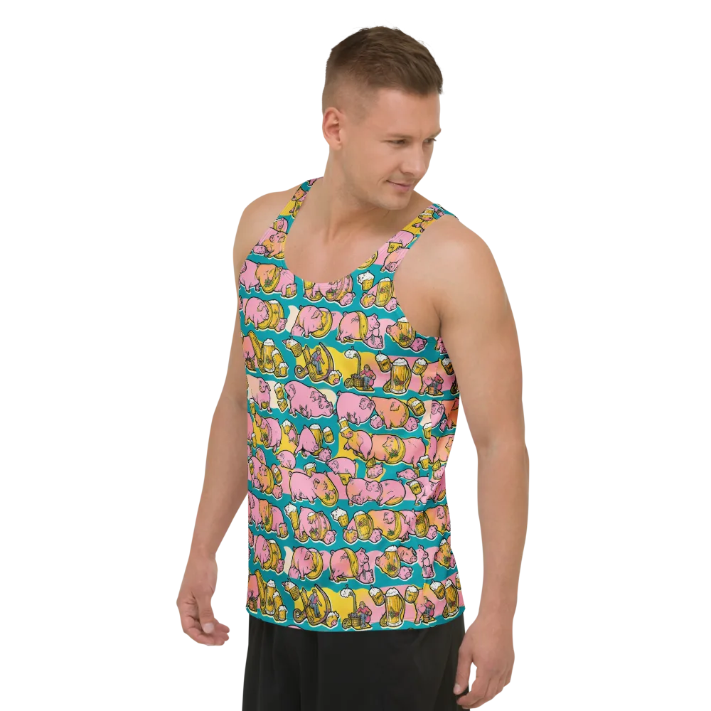 Pork And Pilsner on Men's Tank Top — Left Front