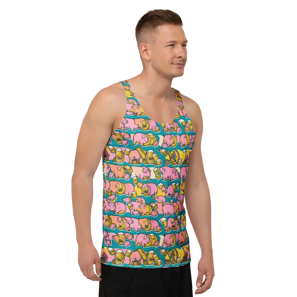 Pork And Pilsner on Men's Tank Top — Right Front