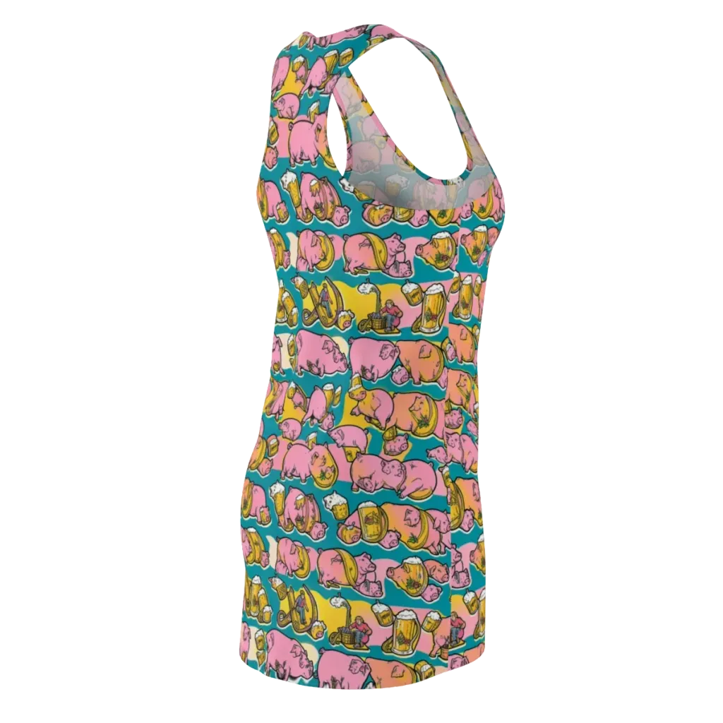Pork And Pilsner on Racerback Dress — Back Side