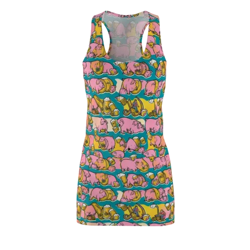 Pork And Pilsner on a Racerback Dress