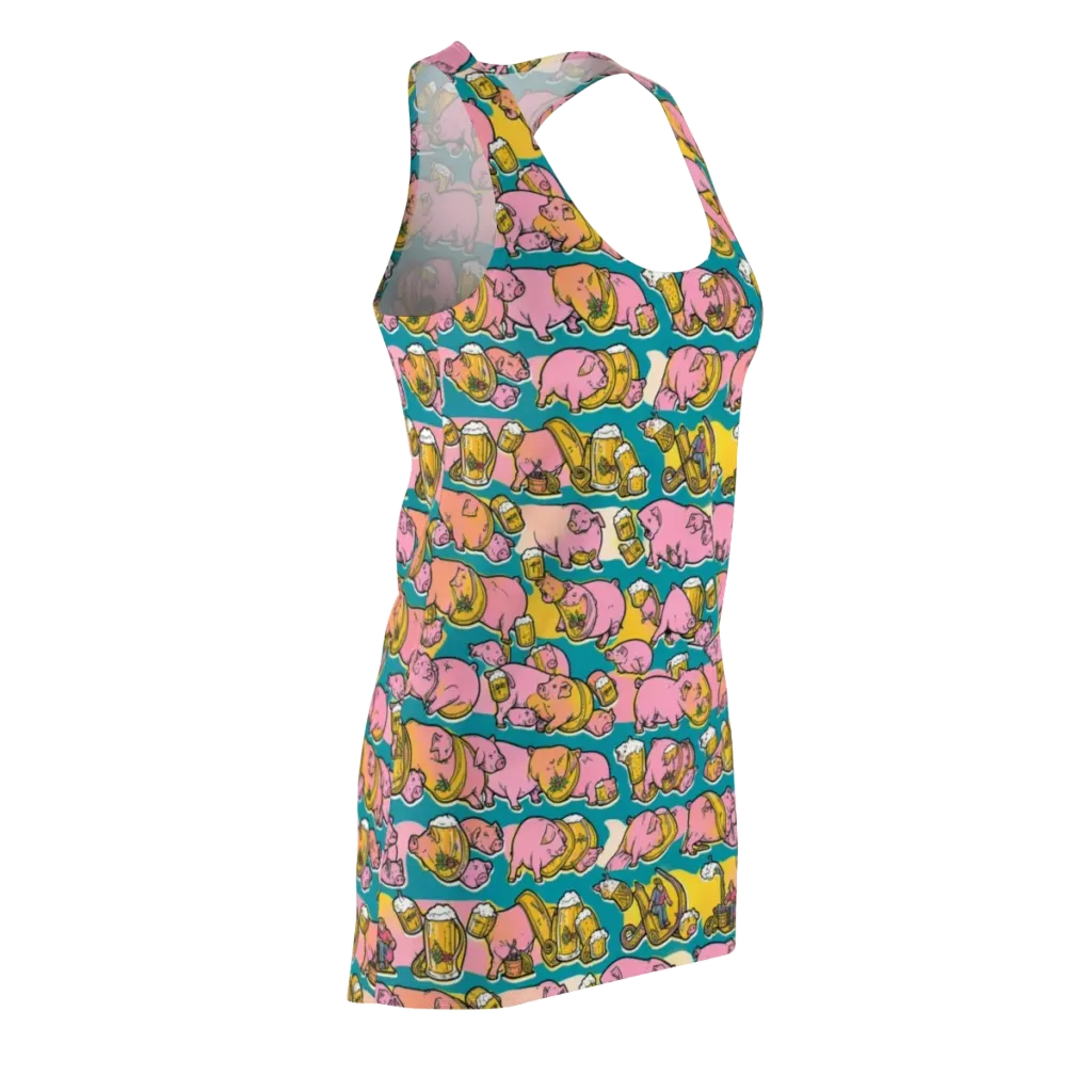 Pork And Pilsner on Racerback Dress — Front Side