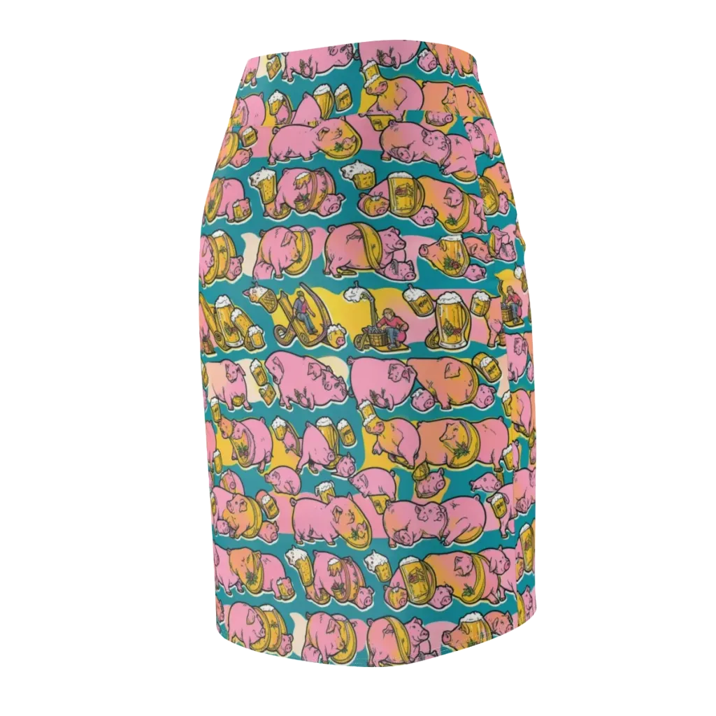 Pork And Pilsner on Pencil Skirt — Back Side