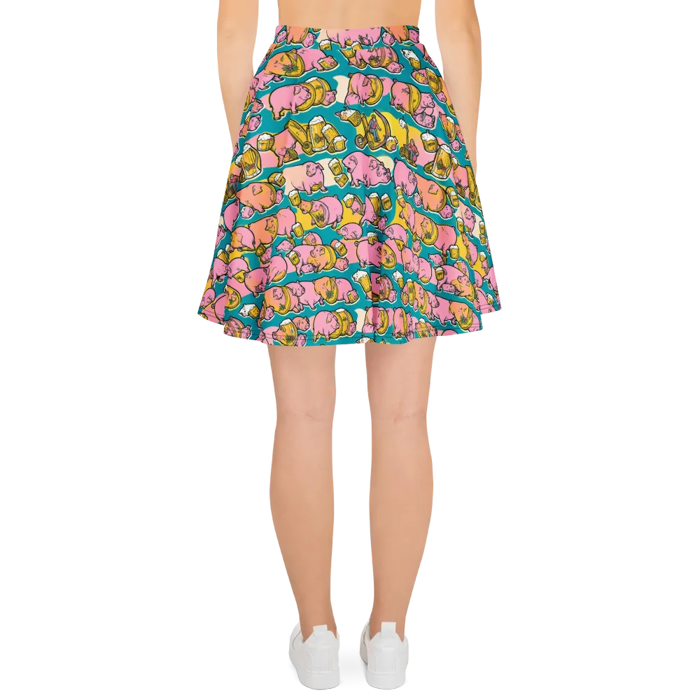 Pork And Pilsner on Skater Skirt — Back