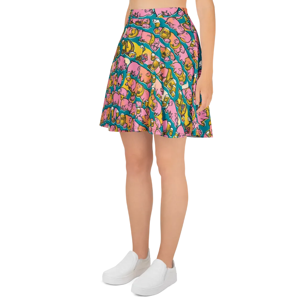 Pork And Pilsner on Skater Skirt — Left