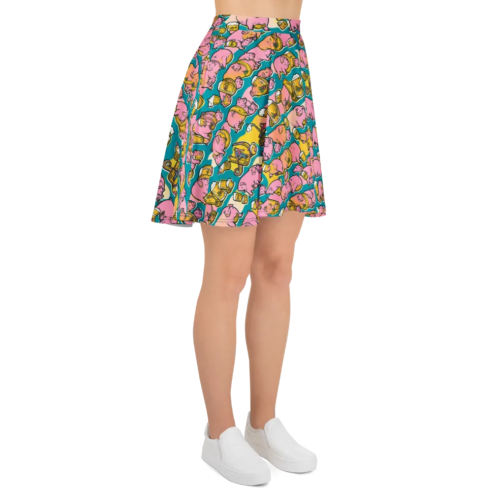 Pork And Pilsner on Skater Skirt — Right
