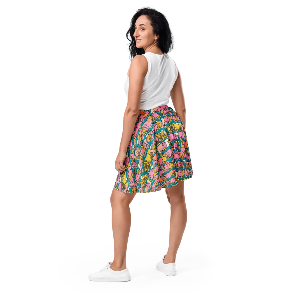 Pork And Pilsner on Skater Skirt — Back