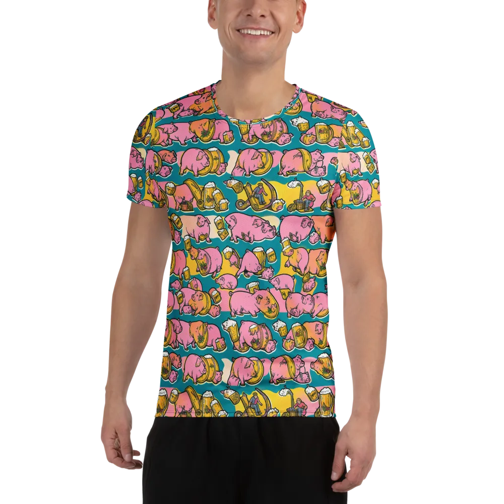 Pork And Pilsner on Men's Athletic T-Shirt — Front