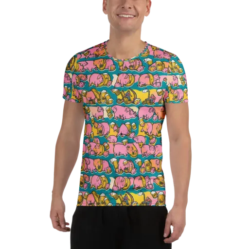 Pork And Pilsner on a Men's Athletic T-Shirt