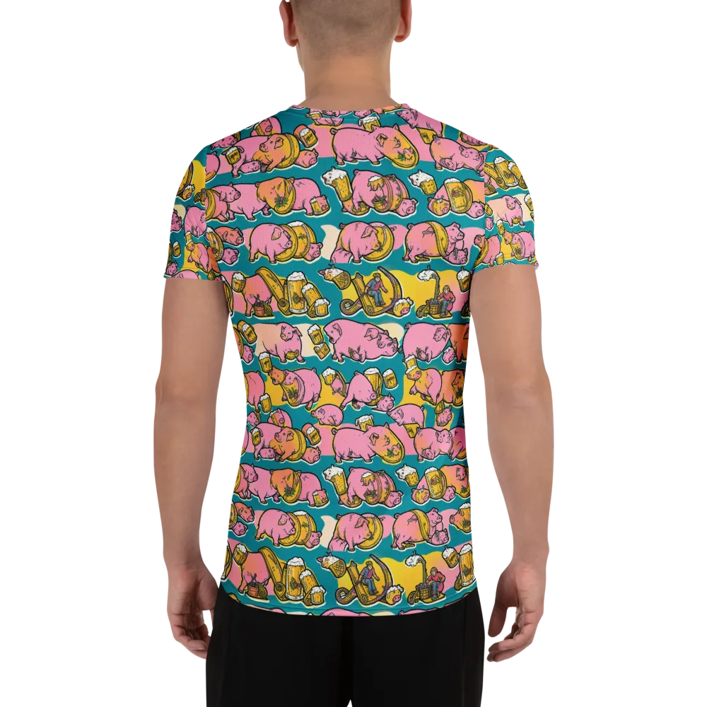 Pork And Pilsner on Men's Athletic T-Shirt — Back