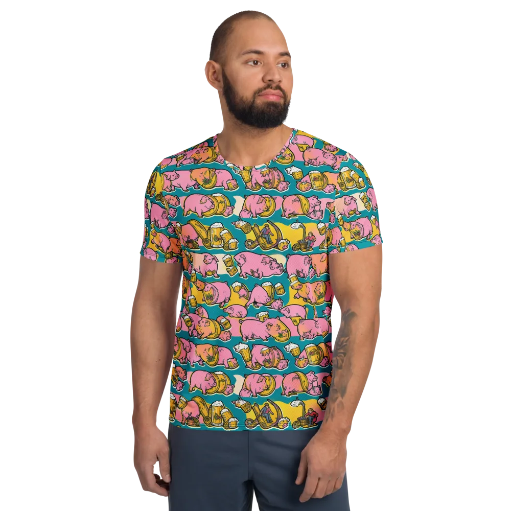 Pork And Pilsner on Men's Athletic T-Shirt — Front