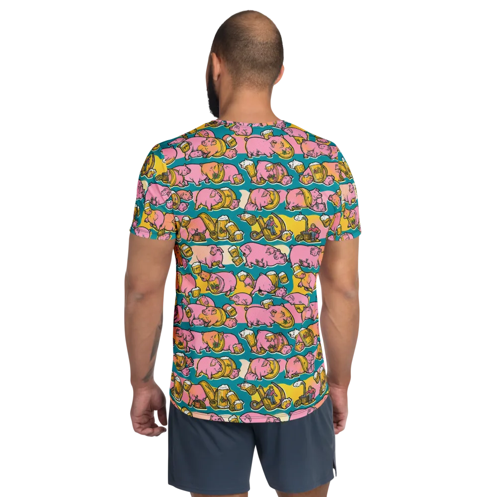 Pork And Pilsner on Men's Athletic T-Shirt — Back