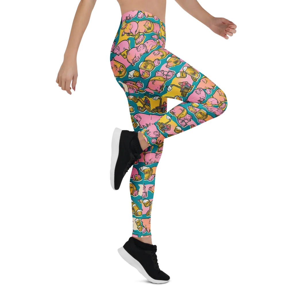 Pork And Pilsner on Leggings — Right