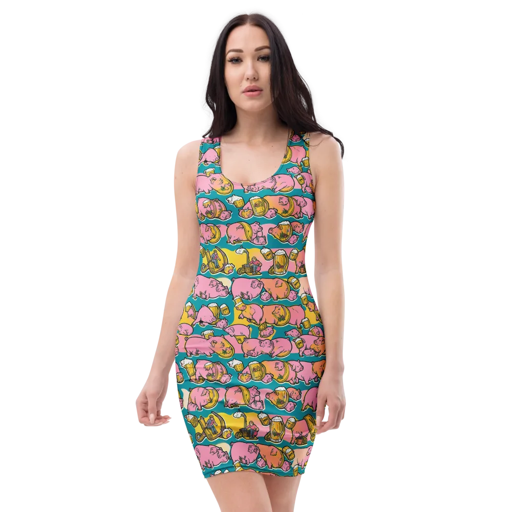 Pork And Pilsner on Bodycon Dress — Front