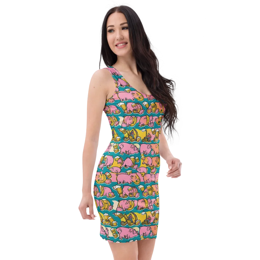 Pork And Pilsner on Bodycon Dress — Right Front
