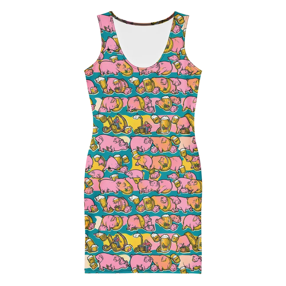 Pork And Pilsner on Bodycon Dress — Front