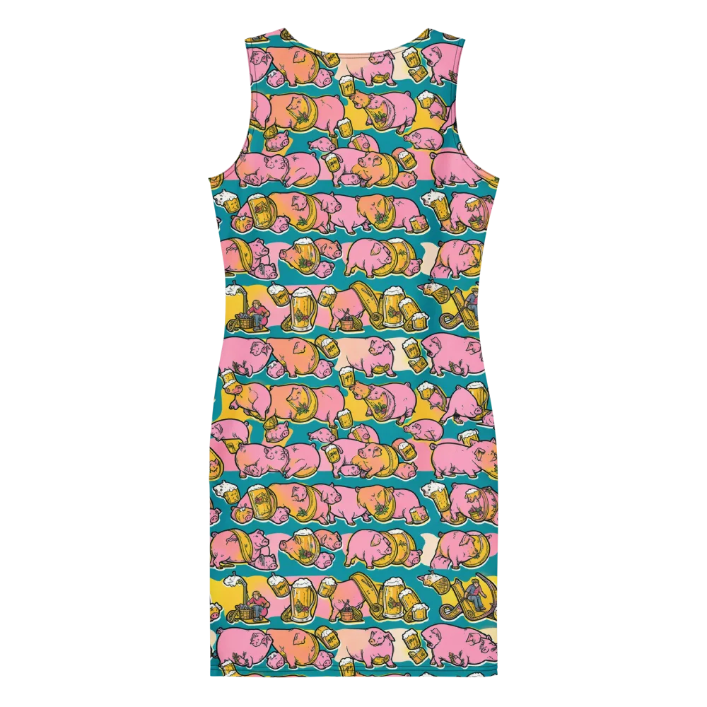 Pork And Pilsner on Bodycon Dress — Back