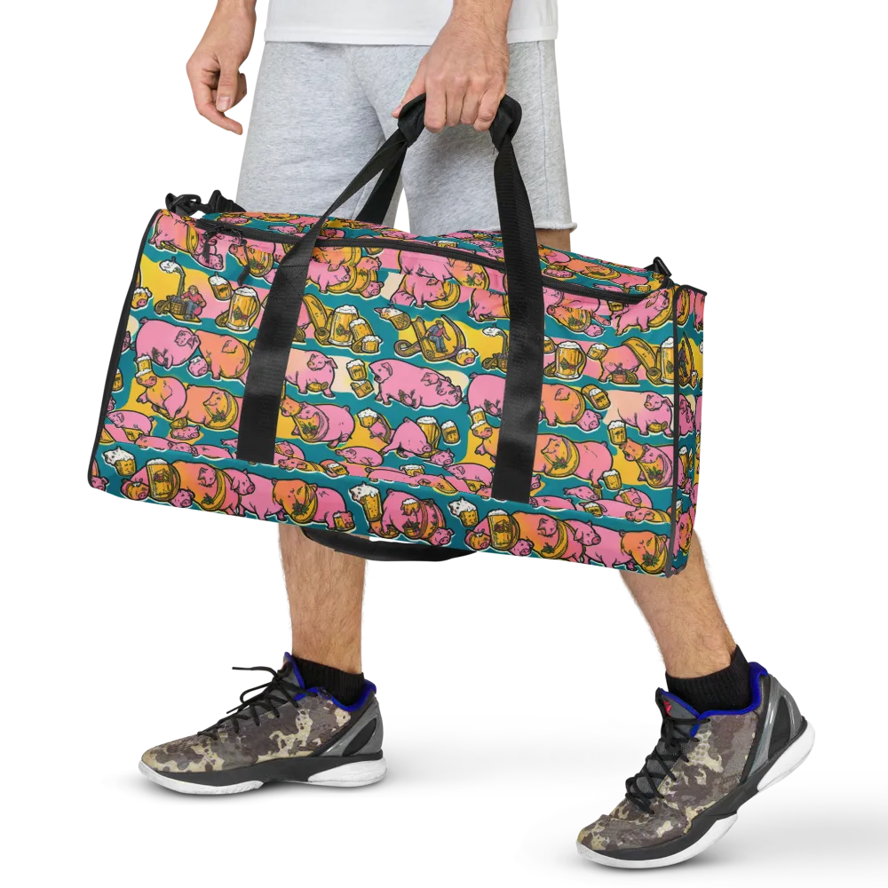Pork And Pilsner on Duffle Bag — Front