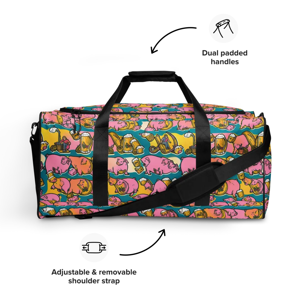 Pork And Pilsner on Duffle Bag — Front