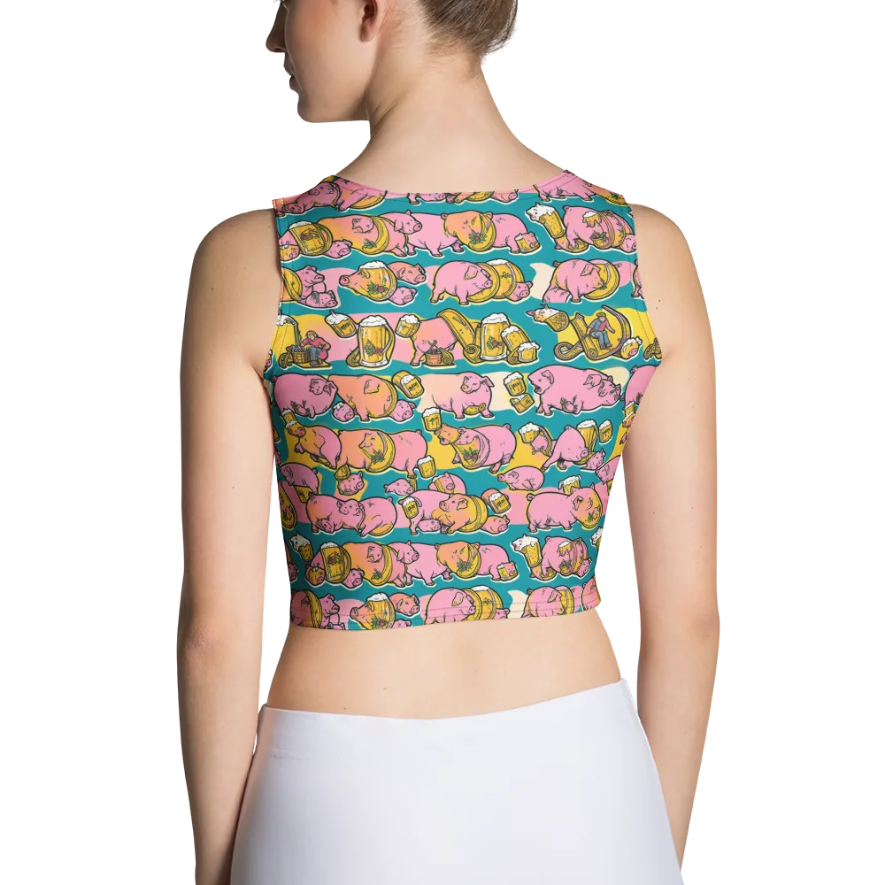 Pork And Pilsner on Crop Top — Back