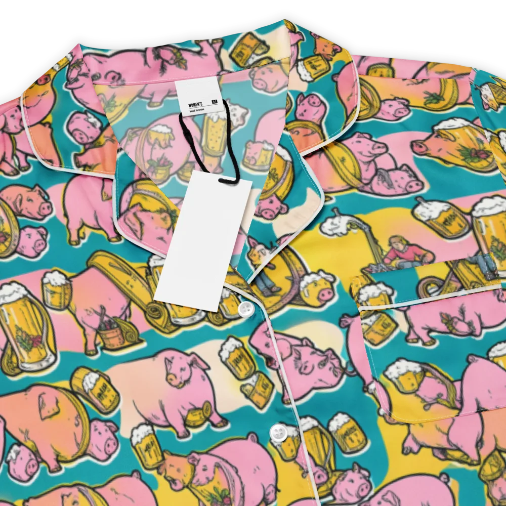 Pork And Pilsner on Women's Short Sleeve Pajama Top — Product details