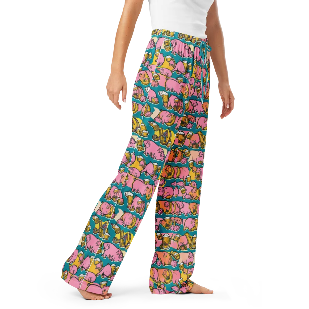 Pork And Pilsner on Women's Pajama Pants — Right Front