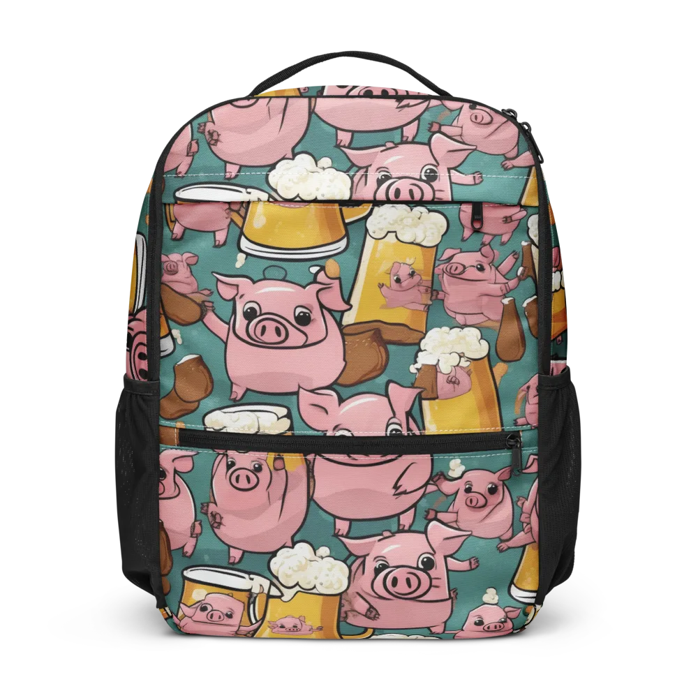 Pint-sized Porkers on Utility Backpack — Front