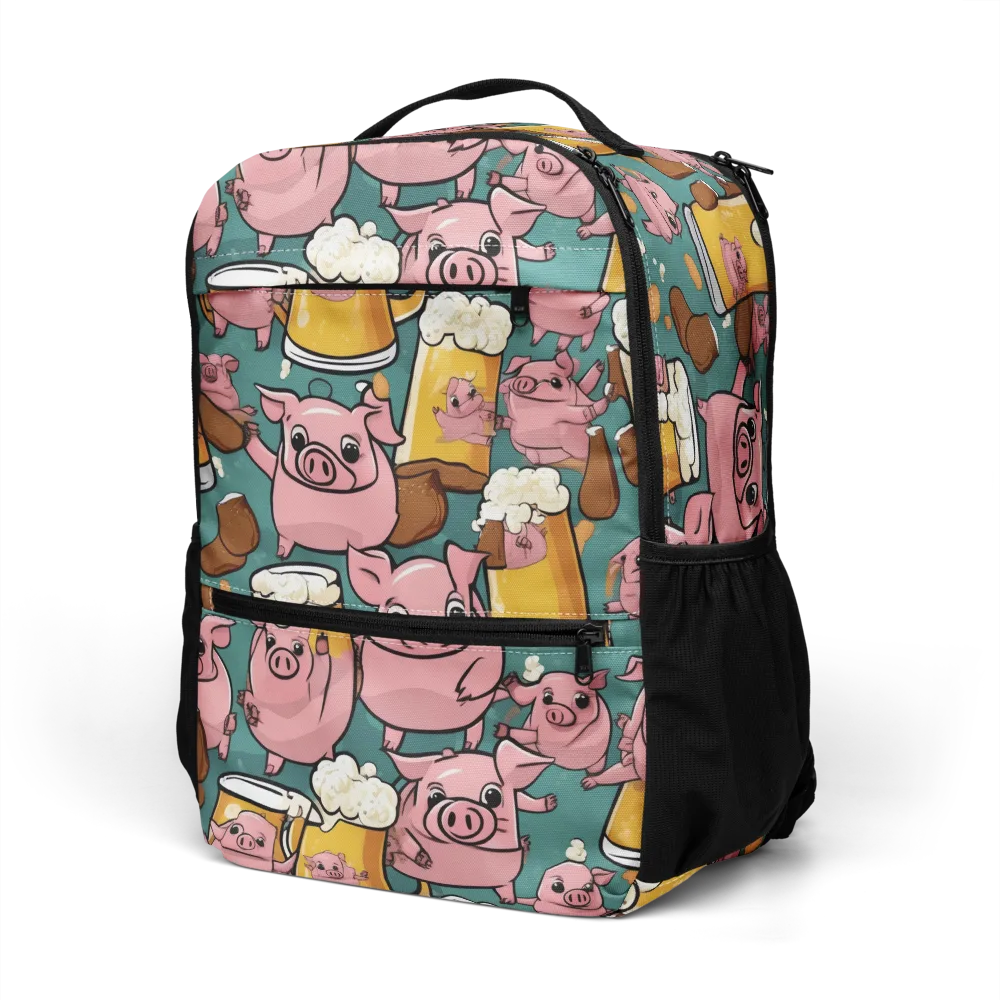 Pint-sized Porkers on Utility Backpack — Left Front